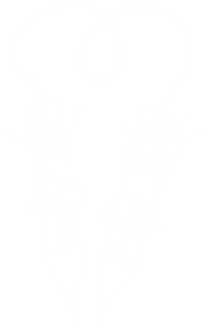 Das bild zeigt eine abstrakte, weiße zeichnung auf schwarzem hintergrund, die zwei stilisierte gesichter oder figuren darstellt, die miteinander verbunden sind. Die linien wirken skizzenhaft und künstlerisch, mit übertriebenen formen und gesichtszügen.